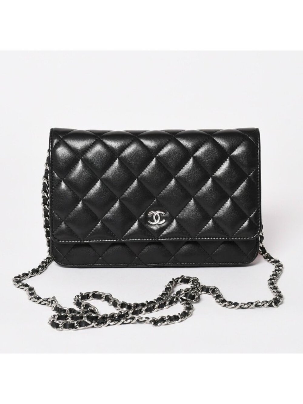 Chanel Timeless Classic Line Chain Wallet CC Logo Lambskin Shoulder Bag